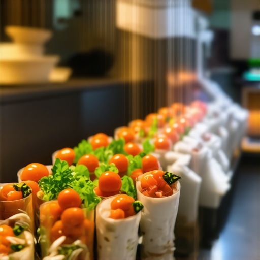 Future of Wedding Catering Technology Smart kitchen with IoT gadgets and AI systems for precise catering