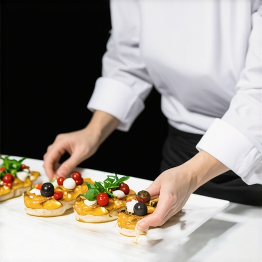 Wedding catering staff using digital tools and technology