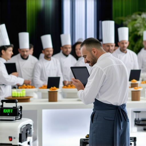 Modern wedding catering with IoT devices, digital tools, and robotic delivery