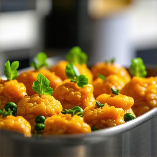 Modern wedding catering kitchen with IoT sensors and smart appliances