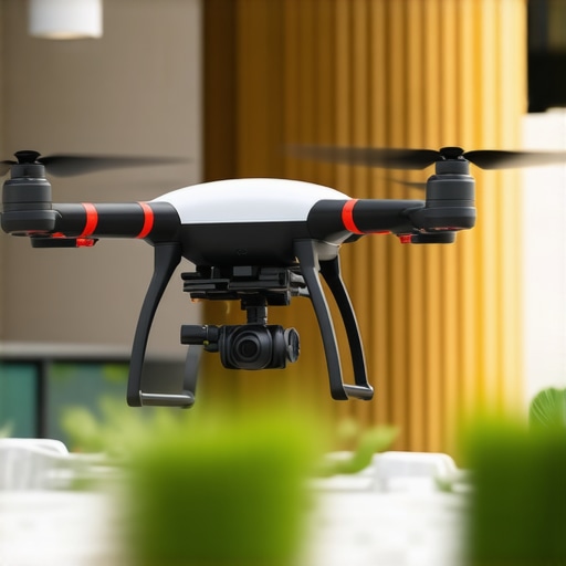 Futuristic Wedding Catering Delivery System Wedding catering drone delivering food at a celebration