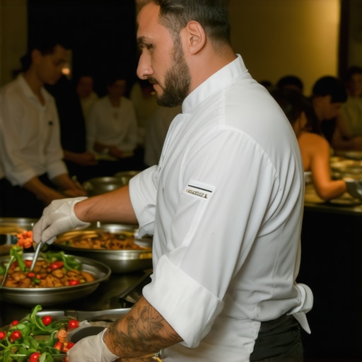 A professional chef crafting exquisite dishes at a wedding reception, highlighting personalized culinary service.