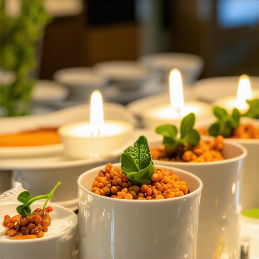 Wedding guests enjoying live cooking station with a professional chef preparing gourmet dishes