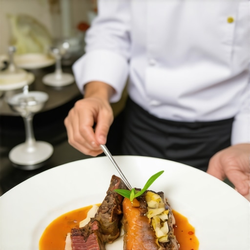Private chef serving gourmet dishes at an elegant wedding reception