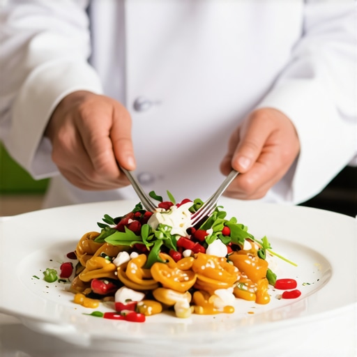 Private Chef Preparing Gourmet Dishes at Wedding Chef preparing gourmet dishes at a sophisticated wedding reception