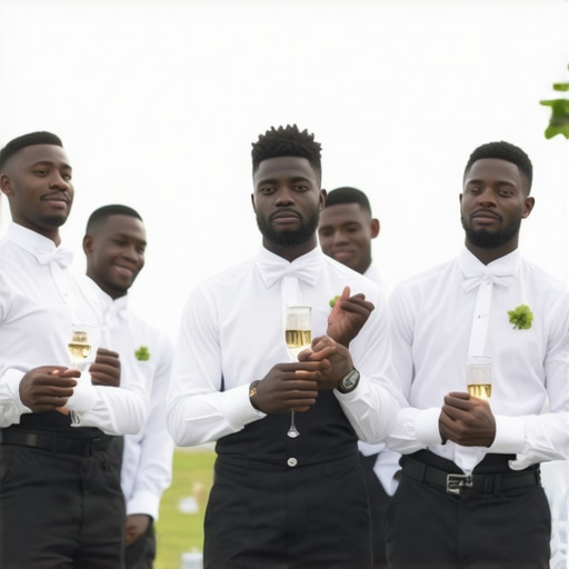 Wedding servers in matching themed attire serving guests seamlessly at an outdoor event.