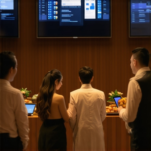 AI-Enhanced Wedding Staffing in 2026 Wedding reception scene showcasing AI-driven scheduling and on-demand catering services for seamless guest experience.