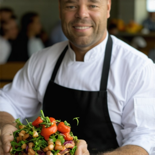 Chef explaining the origin of ingredients to wedding guests