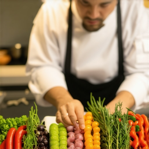 Private chef cooking with sustainable ingredients for a wedding