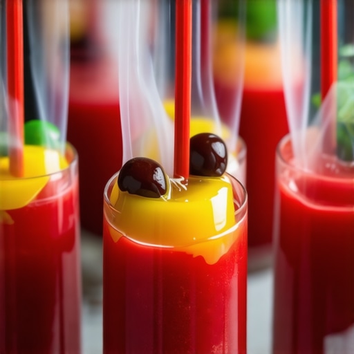 Chef preparing molecular gastronomy dishes with scientific tools and effects.