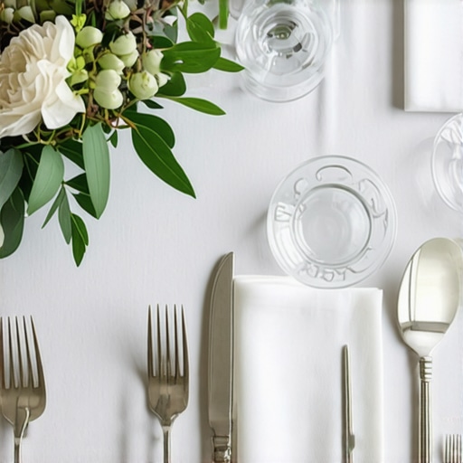 An elegant wedding catering arrangement with gourmet dishes and refined dining setup
