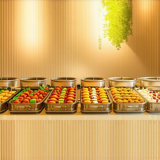 Elegant wedding buffet showcasing personalized dishes and attentive staff