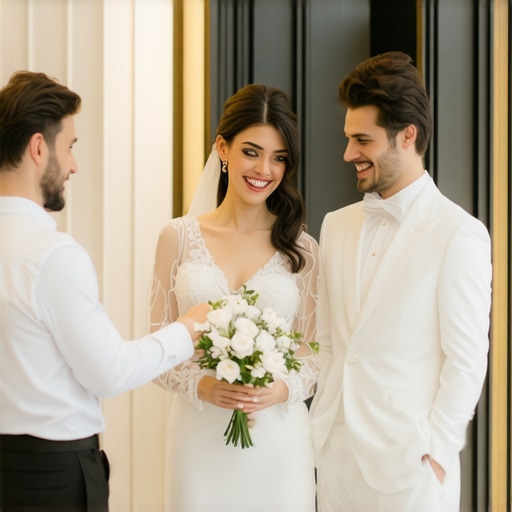 Wedding staff working together at a high-end celebration, highlighting efficiency and service excellence.