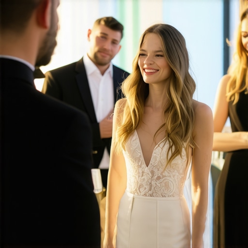 Event staff using AI-powered dashboard at wedding reception