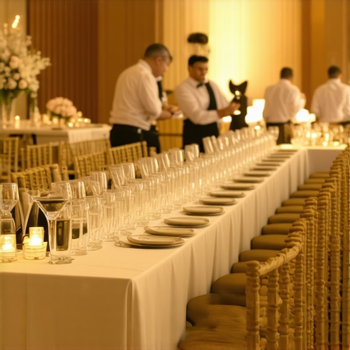 Wedding Staff with Technology in Action Wedding staff using tablets to coordinate service and delivery