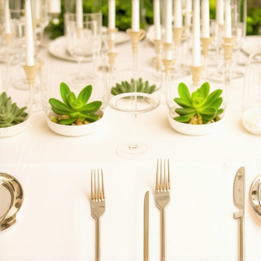 Luxurious wedding setup emphasizing sustainability with greenery and eco-friendly materials