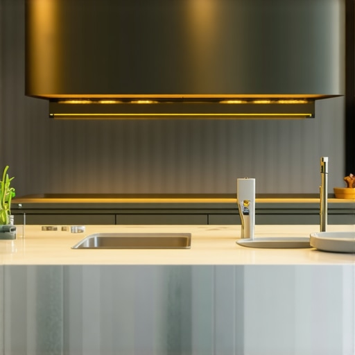 High-tech eco-friendly private chef kitchen with modern appliances