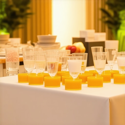 Wedding reception with digital guest interface and eco-conscious decor.