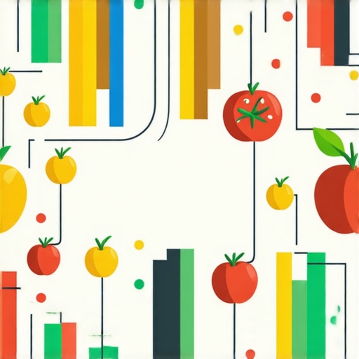A digital dashboard showing real-time ingredient tracking with blockchain and IoT sensors