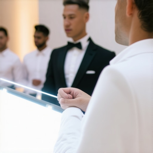 Robotic and AI-integrated wedding server staff in a modern event setting