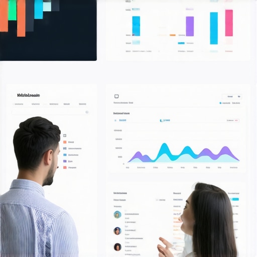 Event staff analyzing digital dashboard for dynamic staffing adjustments.