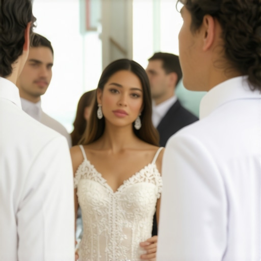 Wedding servers undergoing neurofeedback training at a luxury wedding reception.