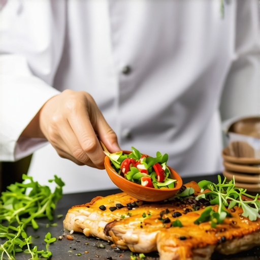Chef preparing gourmet dishes in a contemporary kitchen