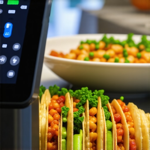 IoT sensors attached to food containers tracking temperature during a professional event.