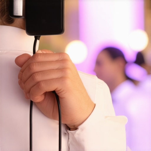 Wedding server with wearable technology in a Lavish wedding setting