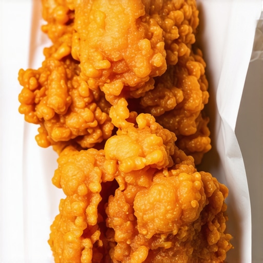 Fried chicken in advanced packaging designed to keep crispy during delivery.