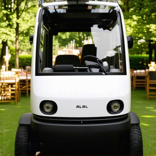 Autonomous robot transporting food across outdoor wedding setting