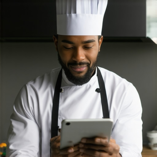 Chef using digital tools for precise delivery scheduling