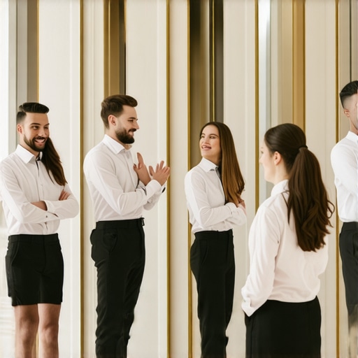 Servers providing personalized, culturally aware service at a high-end event.