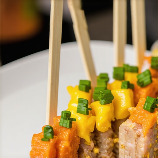 Catering event with data analytics overlays illustrating food prediction models.
