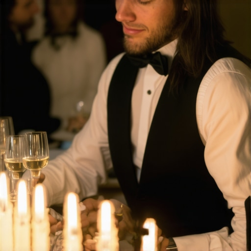 Private servers providing high-quality service at a luxurious wedding event