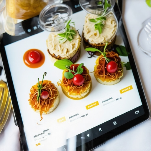 High-end event catering showing clear fee breakdown on digital device