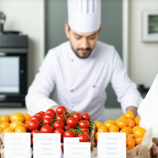 Private chef reviewing delivery containers and route maps
