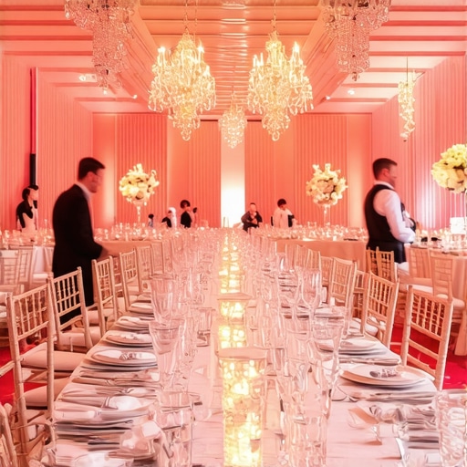 Servers attentively serving guests in a luxurious private dining setting