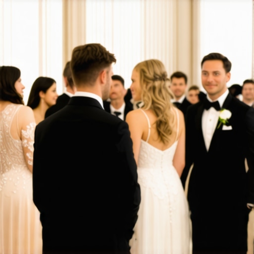 Servers providing personalized service at a sophisticated wedding event.