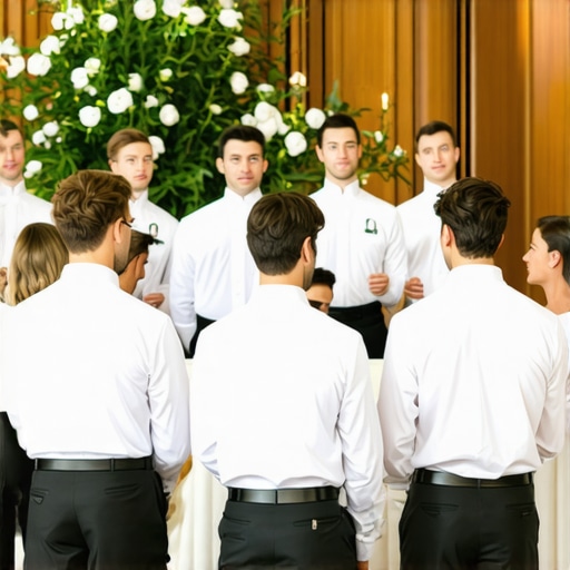 Wedding servers attending guests attentively, demonstrating professionalism and focus