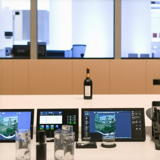 Control room with screens displaying real-time data for a high-profile wedding