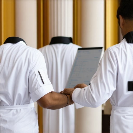 Event staff managing a luxury event using state-of-the-art logistics and culinary tech