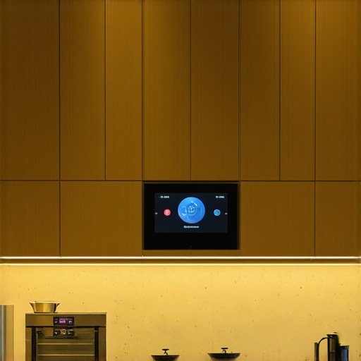 Luxurious private kitchen equipped with sensors and modern appliances