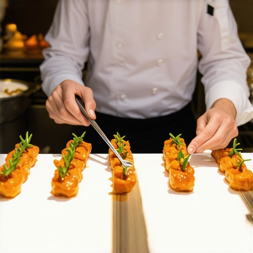 Private chef creating sophisticated dishes at an upscale event