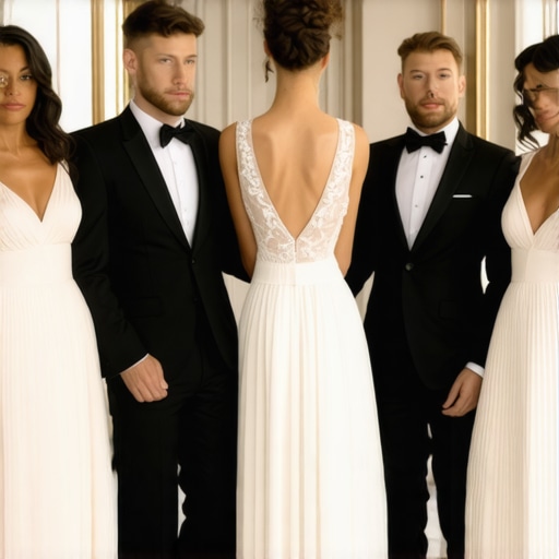 Formal event staff serving guests with finesse at a luxury wedding