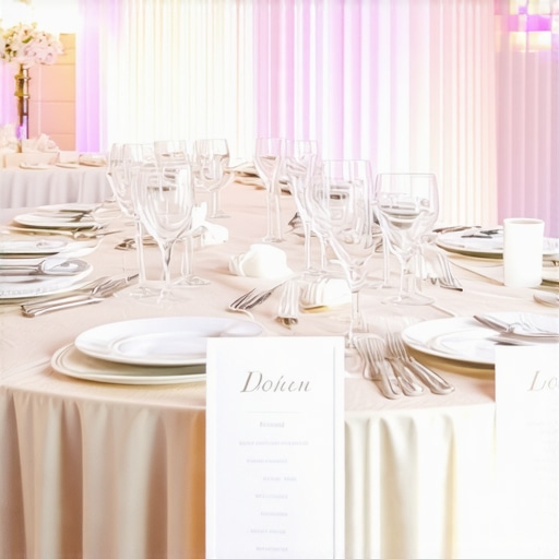 Upscale wedding banquet with attentive servers and detailed presentation