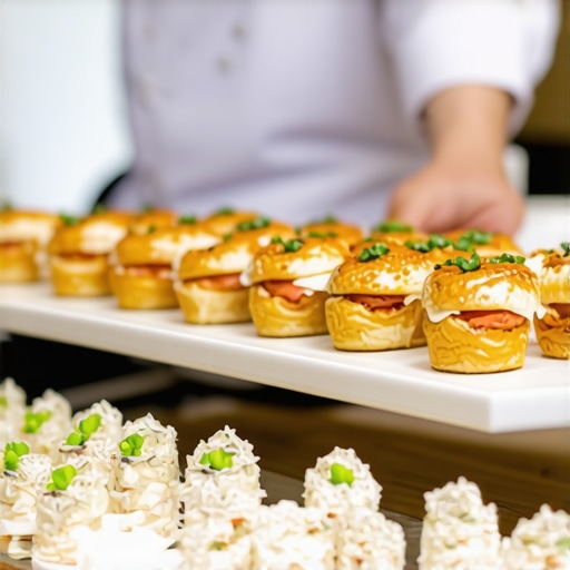 Chef arranging modular dishes for wedding celebration