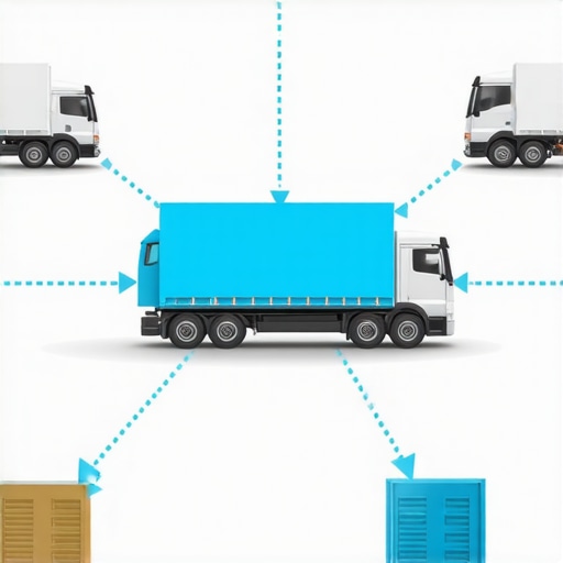 Diagram illustrating complex delivery pathways involving air, road, and specialized handling in high-end catering
