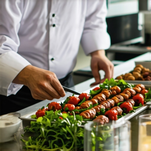 Private chef preparing gourmet meal at a sophisticated gathering