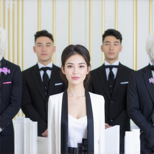 Wedding servers attentively serving guests at an upscale event.